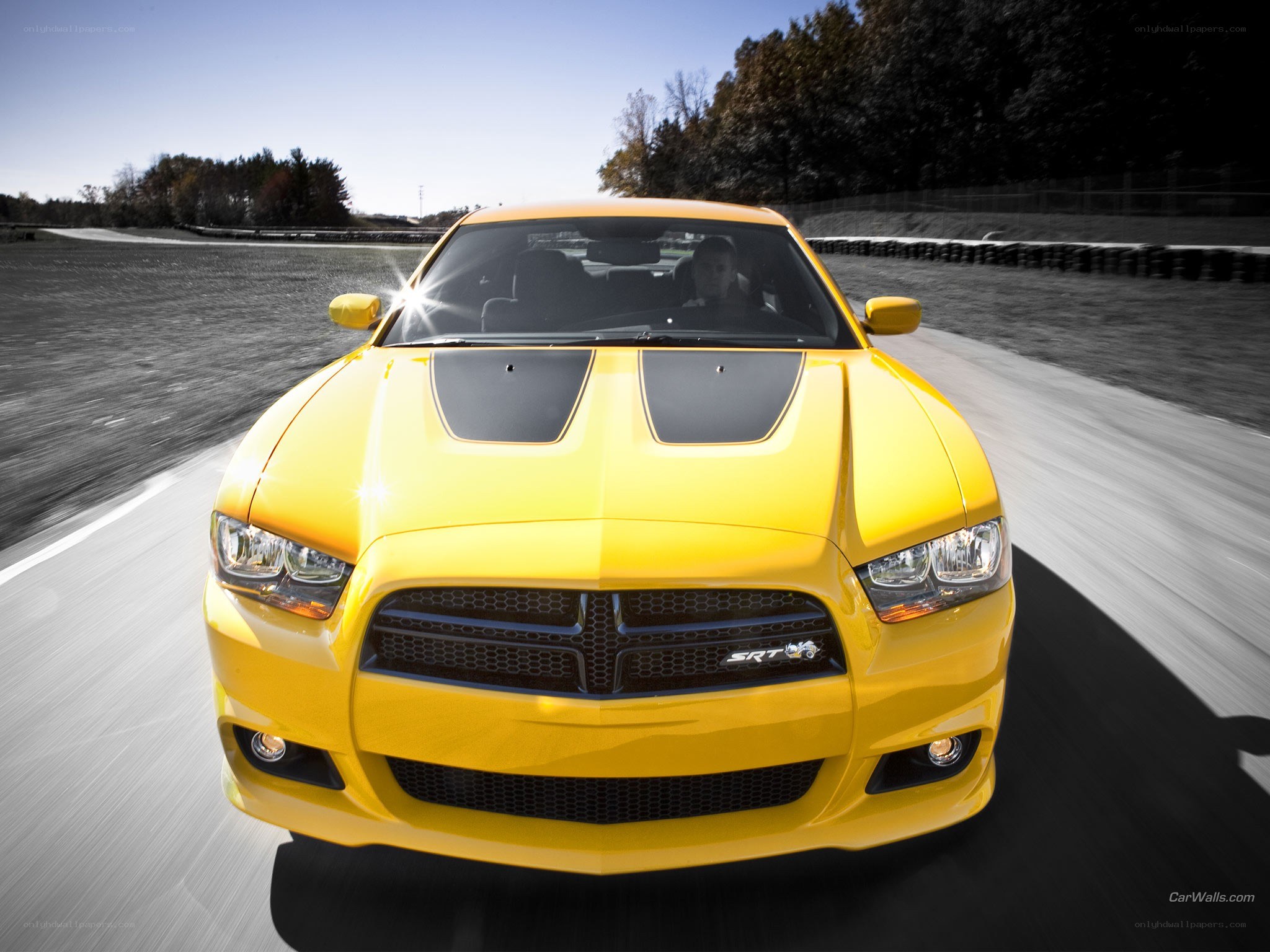 yellow dodge charger srt8
