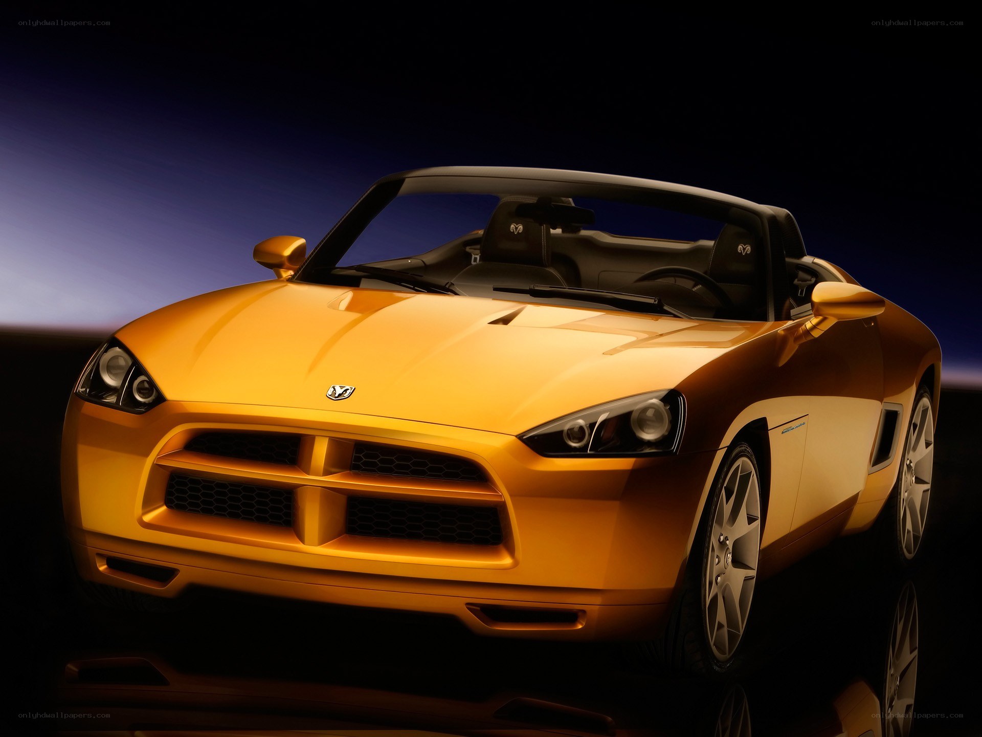 Yellow Dodge Concept Car