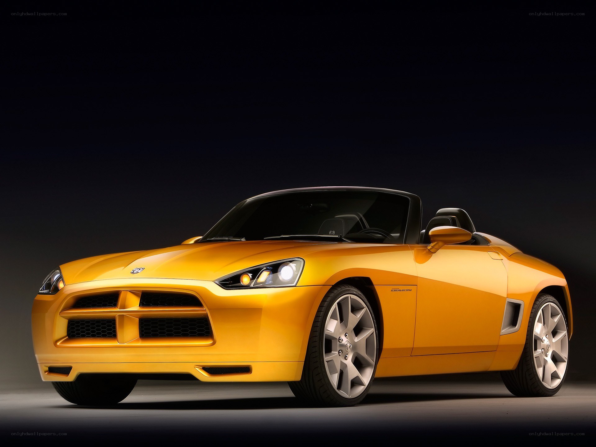 yellow dodge concept car