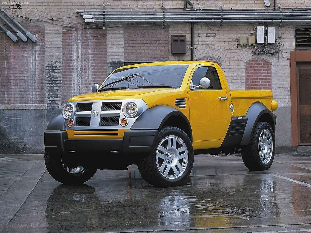 yellow dodge concept truck