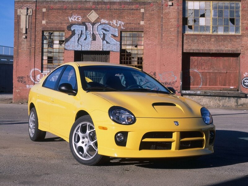 Yellow Dodge Neon Car