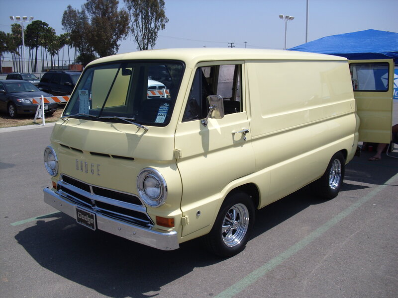 Yellow Dodge Van