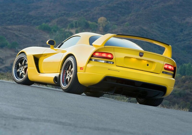 Yellow Dodge Viper sports car