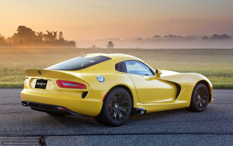 Yellow Dodge Viper SRT