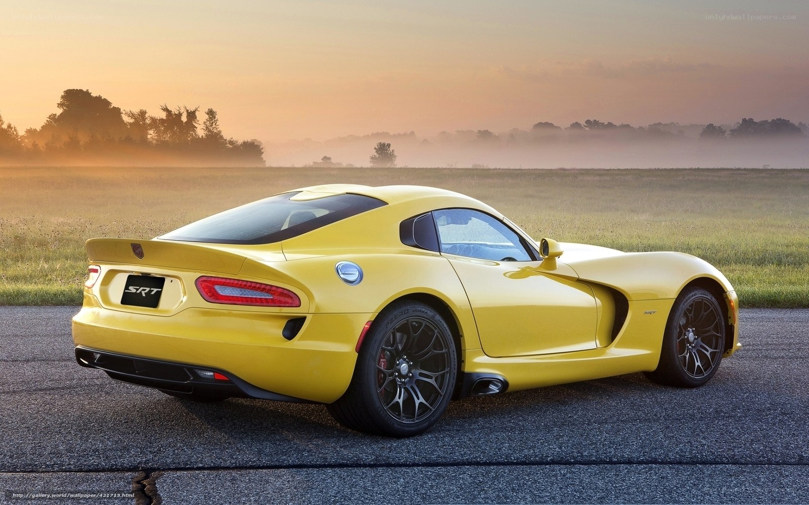Yellow Dodge Viper SRT
