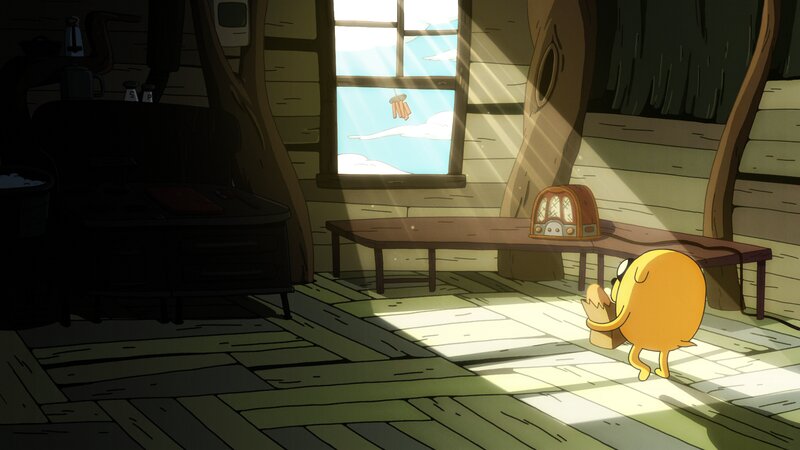 Yellow Dog in Cabin