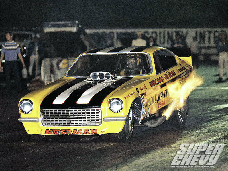 Yellow Drag Racing Car — Dramatic