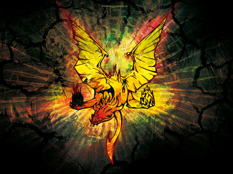 Yellow Dragon in Flight
