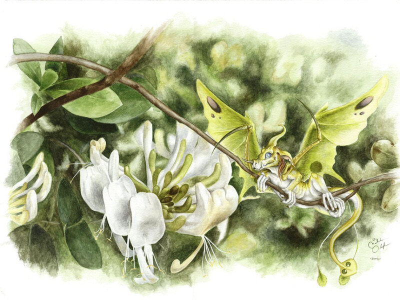 Yellow Dragon on Branch