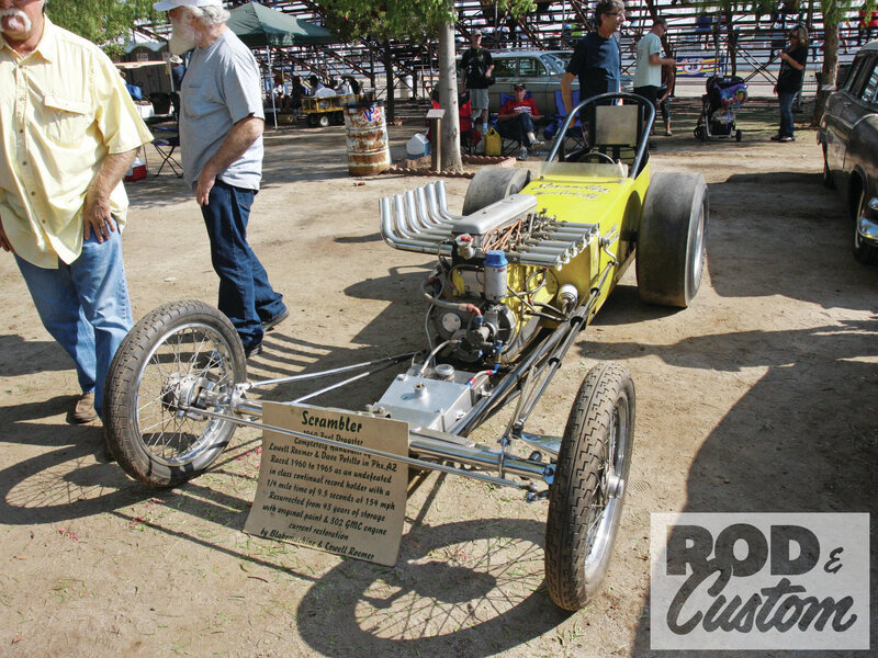 Yellow Dragster Car — Outdoor