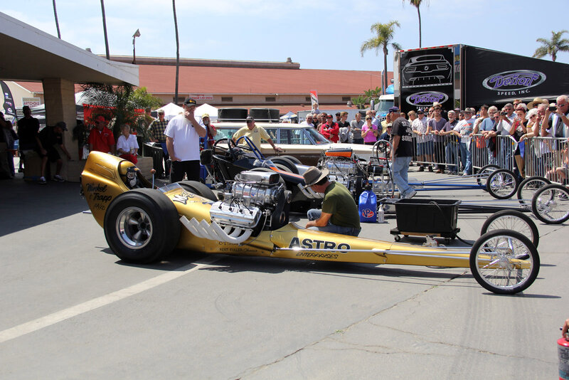 Yellow Dragster Car