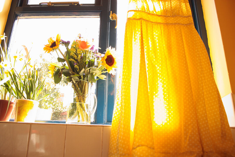 Yellow Dress by Window