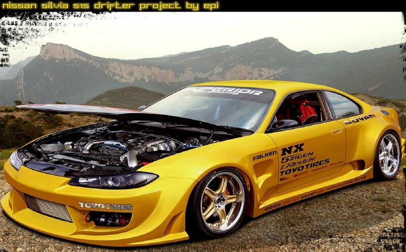 Yellow Drift Car — Dramatic