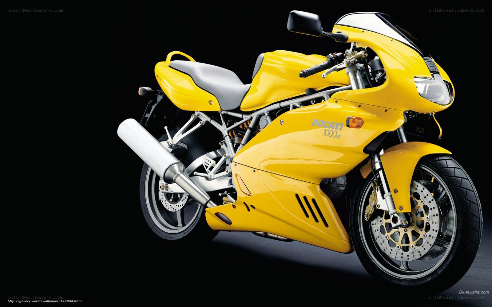 Yellow Ducati 1000 DS motorcycle
