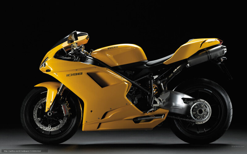 Yellow Ducati 1098 motorcycle