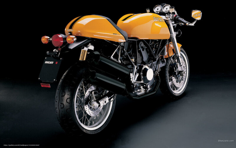 Yellow Ducati Motorcycle — Dramatic, Photograph, Exhaust Pipe