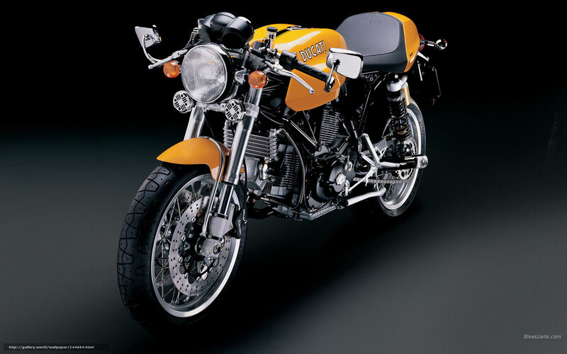 Yellow Ducati Motorcycle — Dramatic, Photograph, Headlight