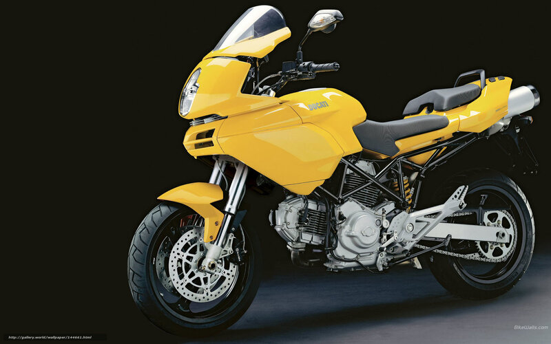 Yellow Ducati Motorcycle — Dramatic, Photograph, Seat