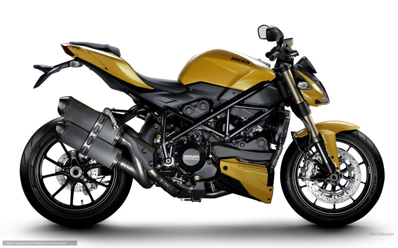 Yellow Ducati Motorcycle — Neutral, Photograph