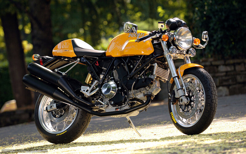 Yellow Ducati Motorcycle — Serene