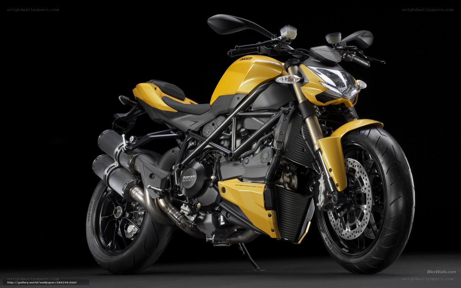 Yellow Ducati Streetfighter