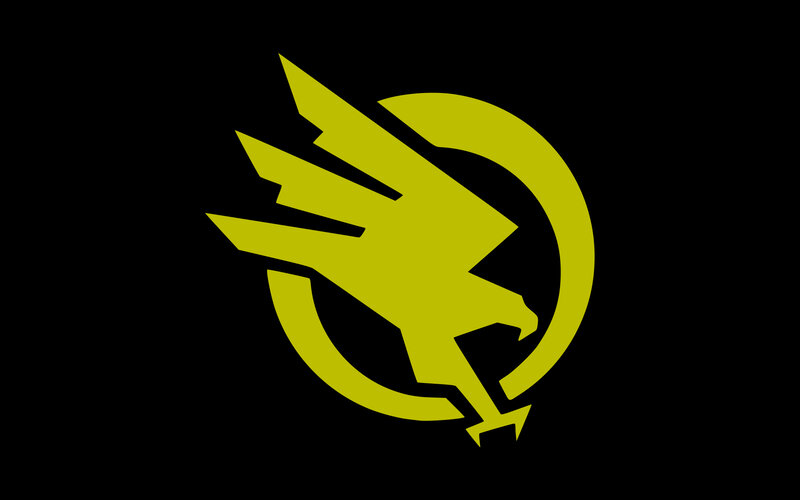 yellow eagle logo on black