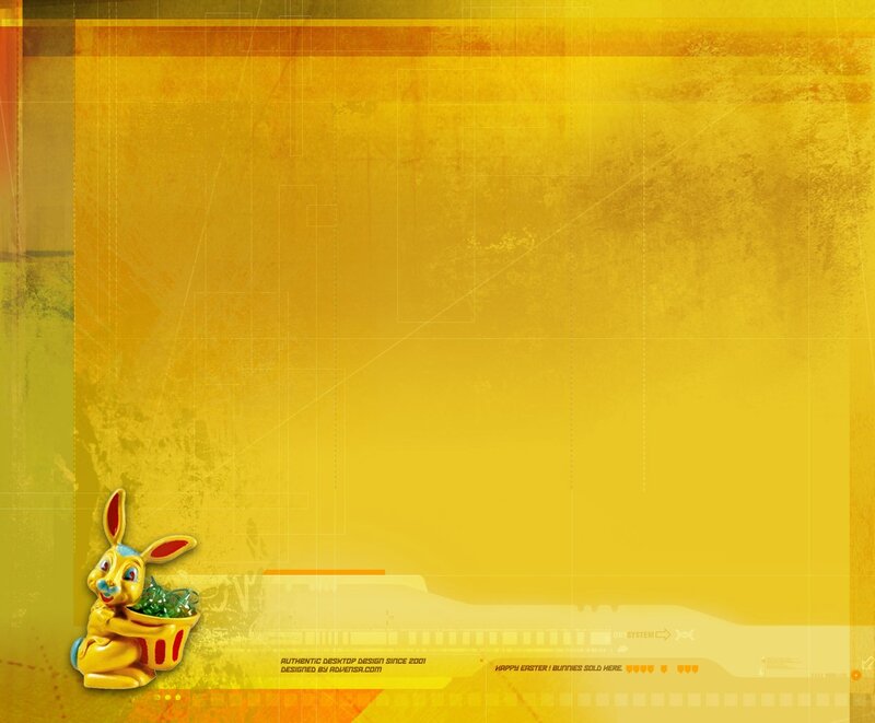 yellow easter bunny desktop