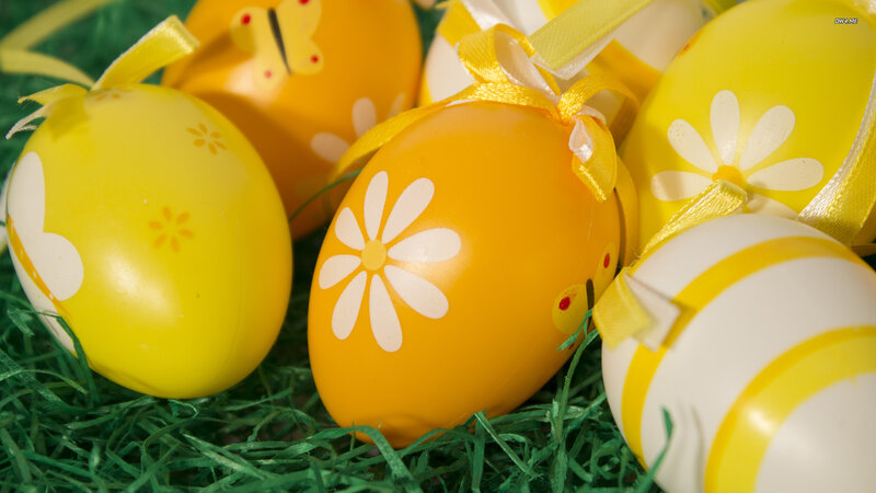 Yellow Easter Eggs — Festive, Spring, Photograph