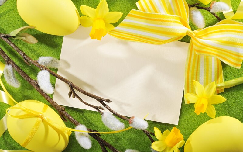Yellow Easter Eggs — Festive, Spring