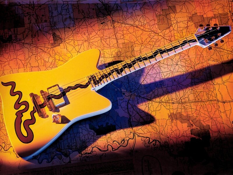 Yellow Electric Guitar — Dramatic