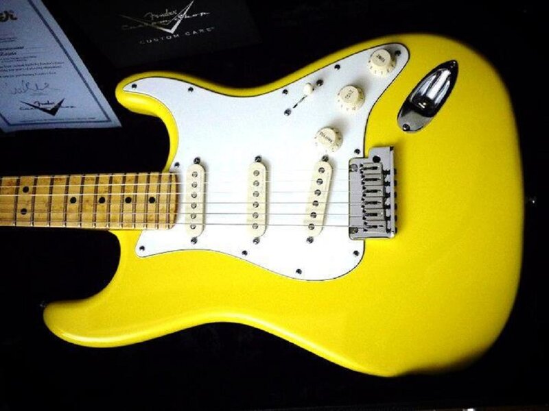 Yellow Electric Guitar — Neutral, Photograph