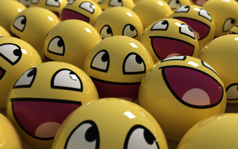 Yellow Emoji Balls — Playful, 3d Render, Smiling Faces