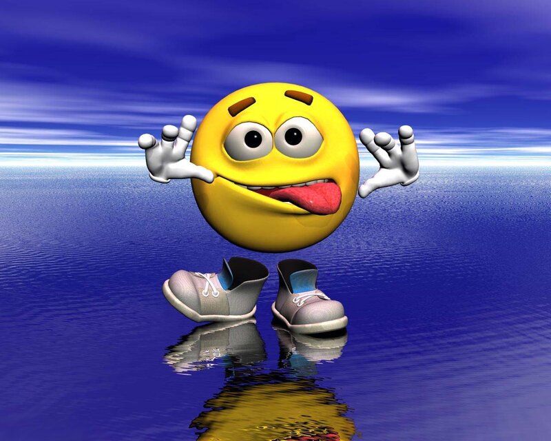 yellow emoji character on water