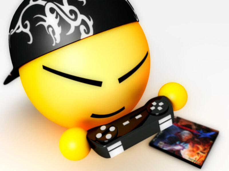 Yellow Emoji Character — Playful, 3d Render, Game Controller, Game Case
