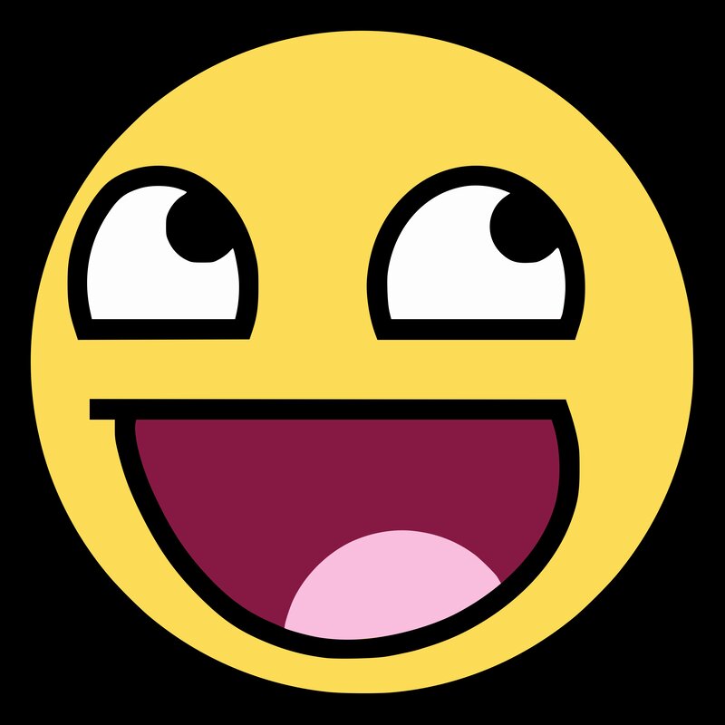 Yellow Emoji Face — Happy, Vector Art