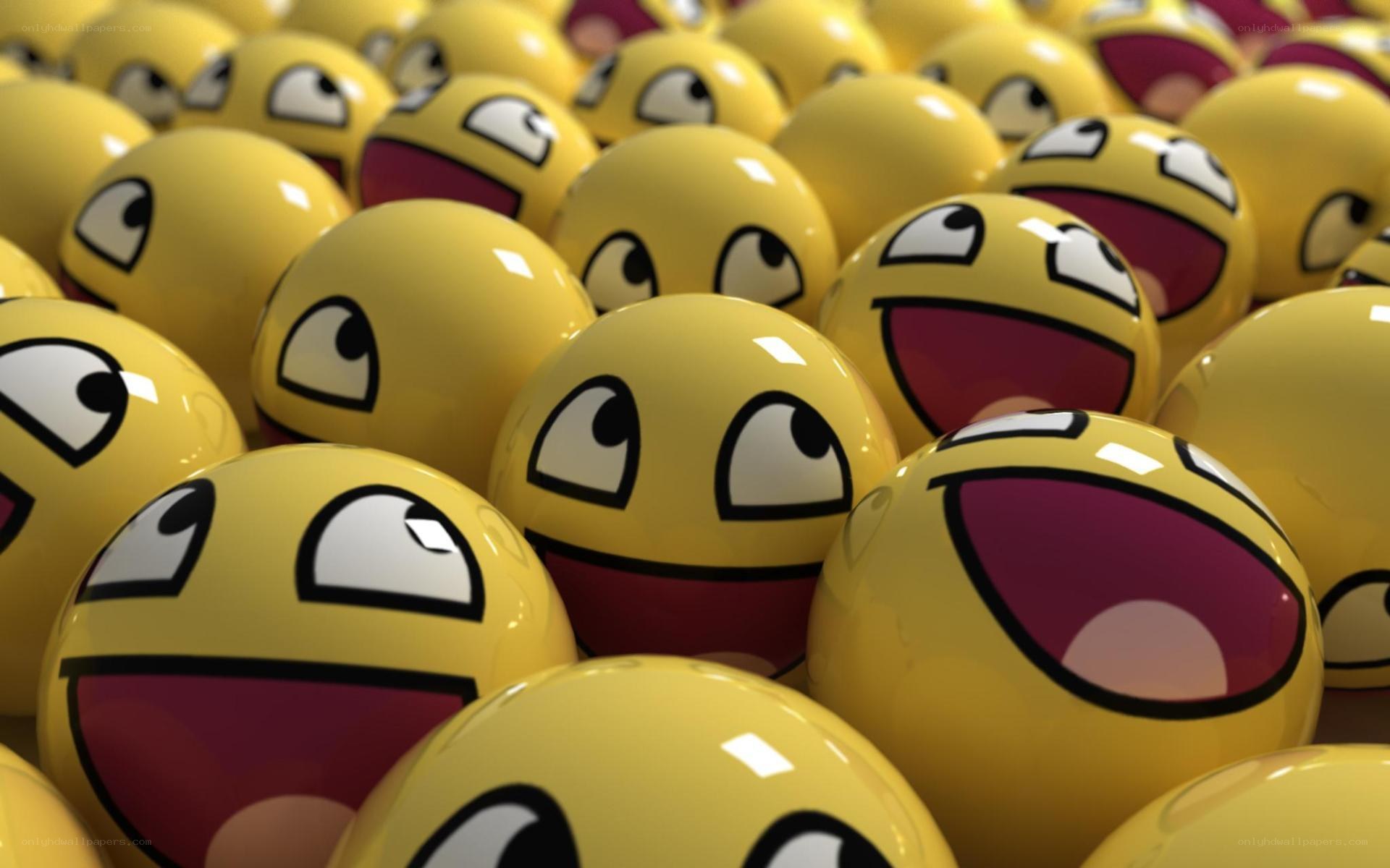 yellow emoji spheres