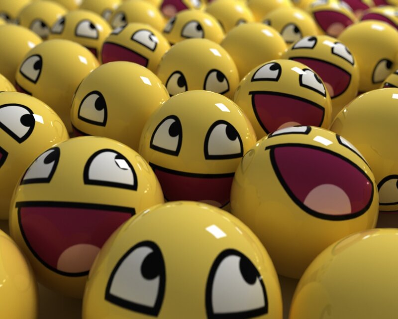 yellow emoji spheres