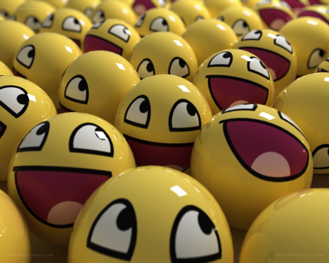 yellow emoji spheres