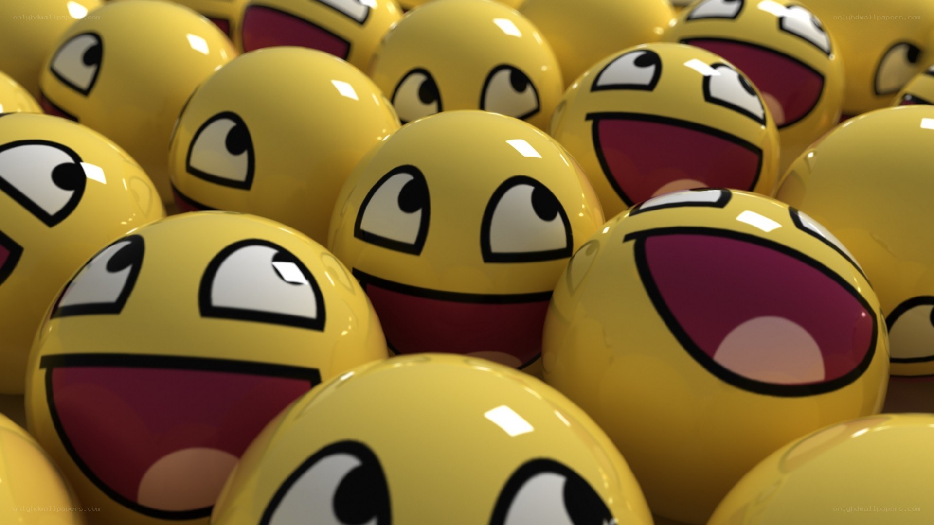 yellow emoji spheres