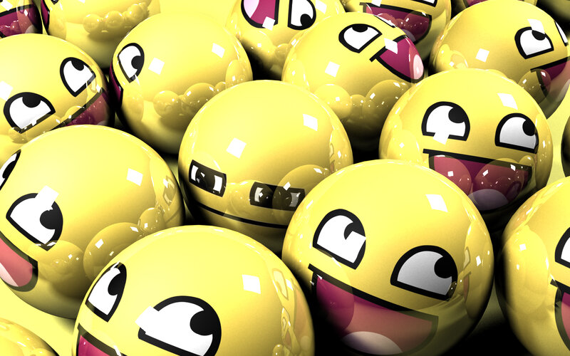 yellow emoji spheres