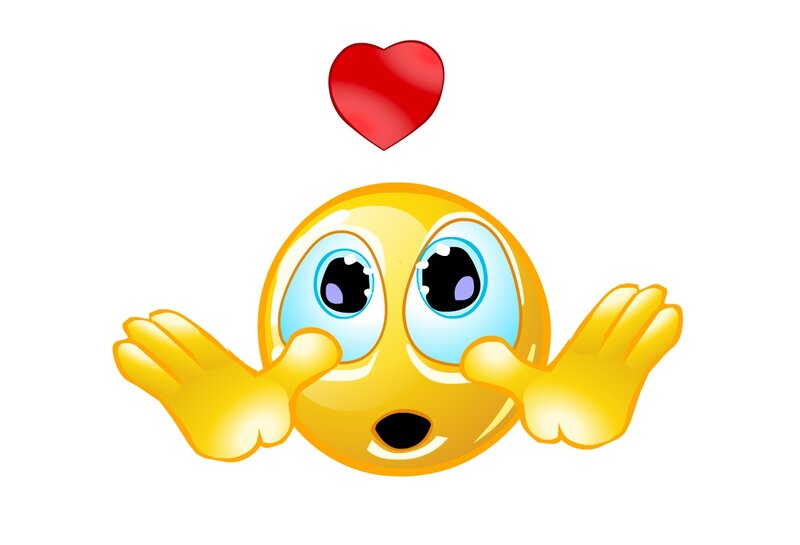Yellow Emoji with Heart