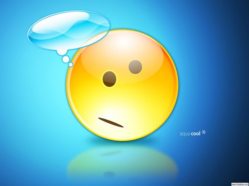 Yellow Emoji with Thought Bubble — Calm