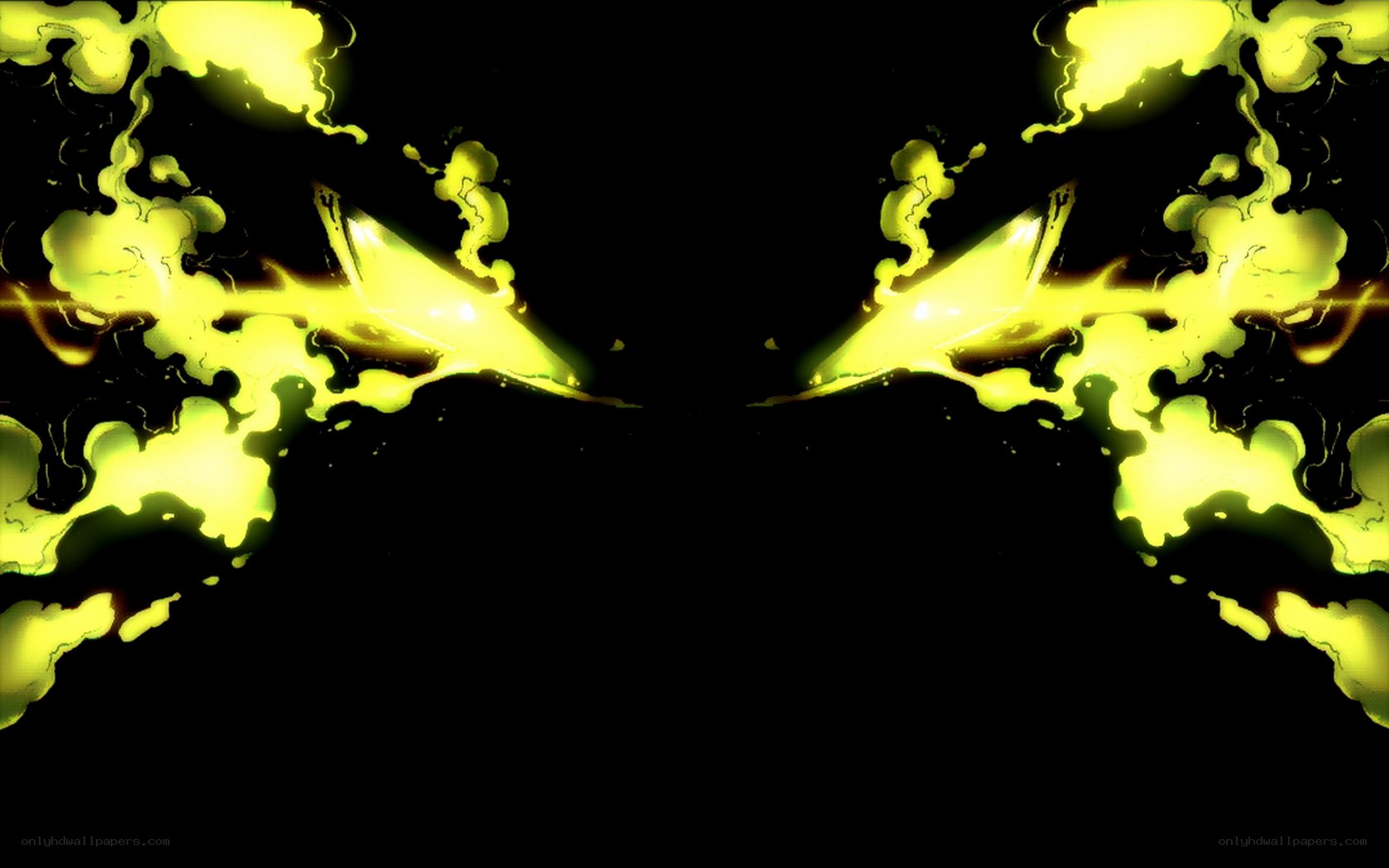 yellow energy explosion