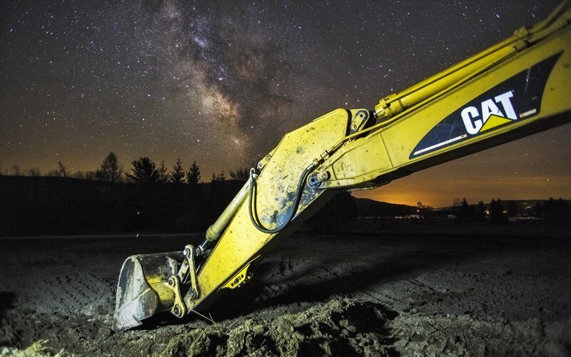 Yellow Excavator Arm