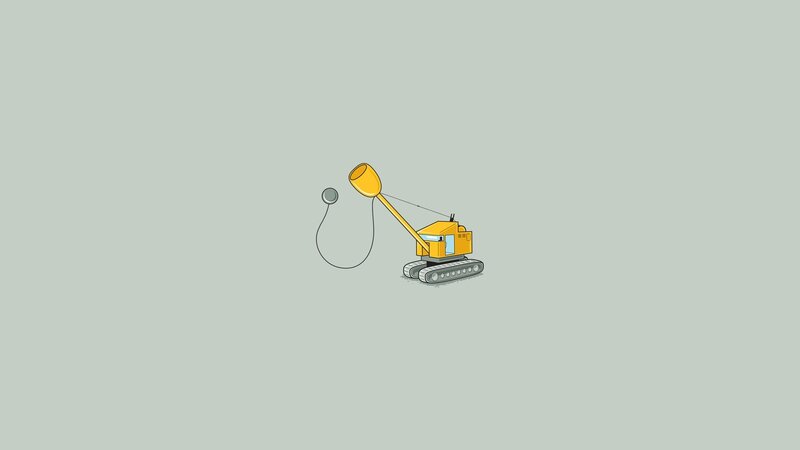 Yellow Excavator Crane