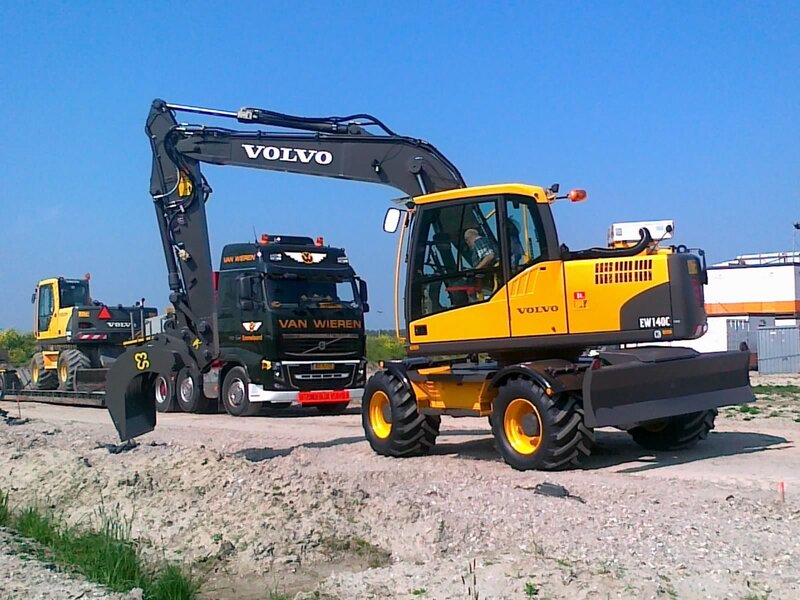 Yellow Excavator on Site — Industrial