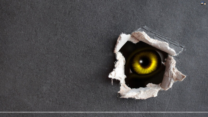 Yellow Eye Through Hole