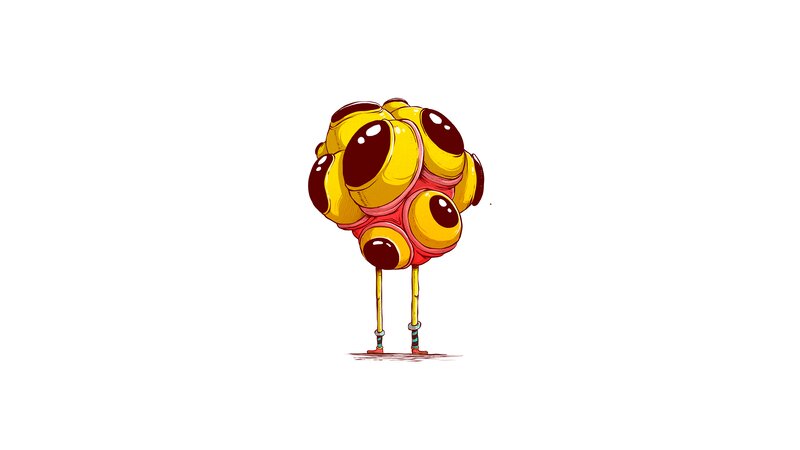 Yellow Eyeball Creature
