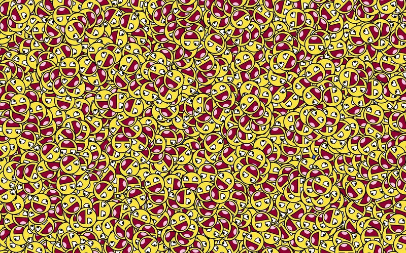 yellow face pattern background