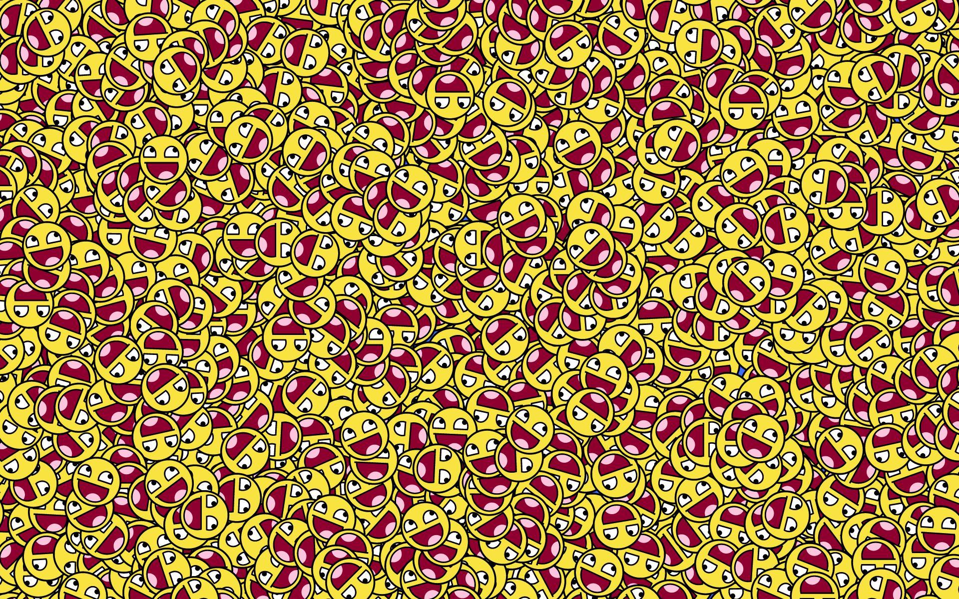 yellow face pattern background